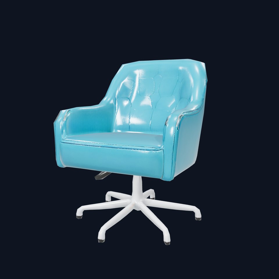 Teal Office Chair model pack